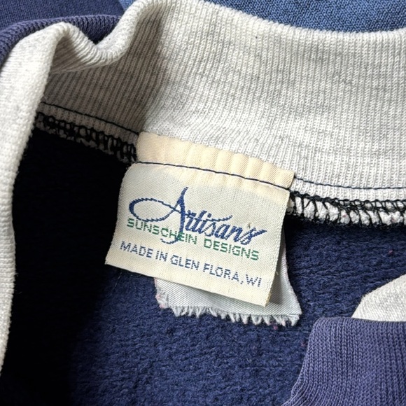 Vintage Artisans Lighthouse Button Up Sweatshirt Size Large - Picture 7 of 9